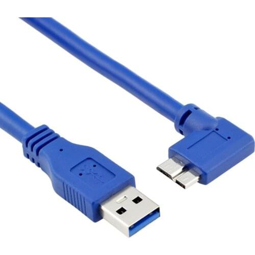 USB 3.0 Type A Male to Micro B Male Left & Right Angled 90 Degree 5Gbps Cable cord for SLR camera/mobile hard disk 0.6m/1m