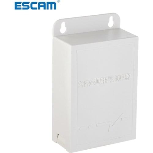 ESCAM DC 12V 3A Outdoor Waterproof CCTV Security Camera Power Supply Adapter Security Surveillance Cameras Fitting Camera Power