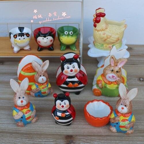 Painted ceramic toothpick holder, paper towel holder, pepper pot, dining table accessories, ceramic egg cup egg tools CL70706