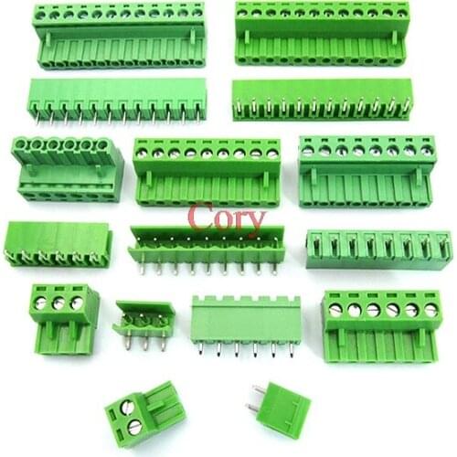 10pcs 5.08MM Pitch PCB Connector Pluggable Terminal Block 2/3/4/5/6/7/8/9/10P Curved foot pedestal needle Pin Copper CZYC