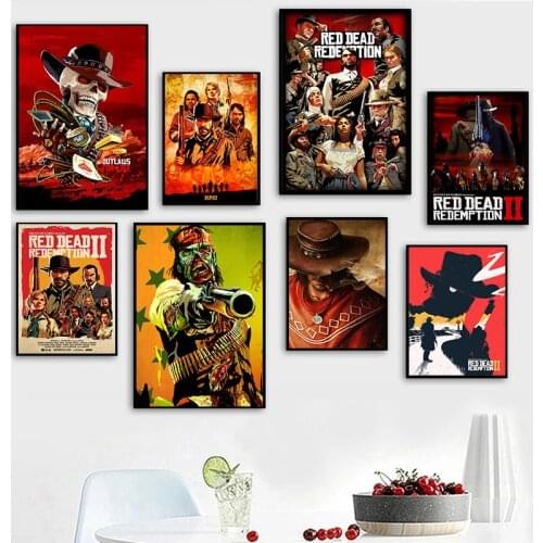 Red Dead Redemption Game Canvas Poster Wall Art Canvas Poster Print Home Decorative Picture Painting