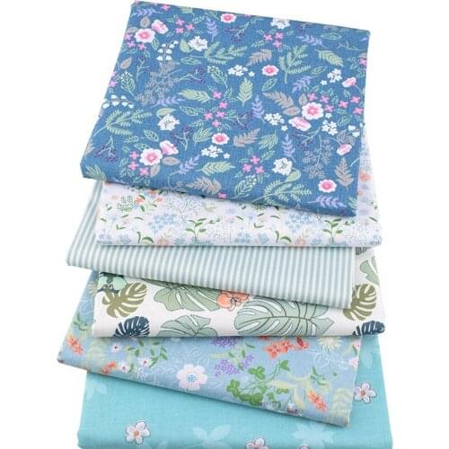 25*25cm Cotton Twill Printed Fabric DIY Handmade Patchwork Set 6/7/8 Pieces of Pure Cotton Floral Fabric AT269