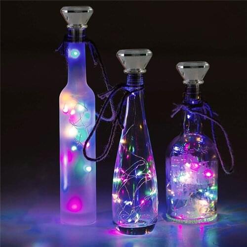 Solar Diamond Shaped Wine Bottle Cork Lights 6/10 Pack Solar String Fairy Lights Outdoor Waterproof for Wedding Holiday