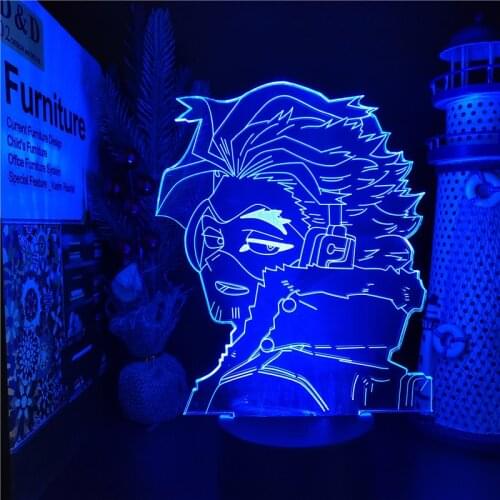 Boku No Hero LED Hawks 3D Night Light Anime My Hero Academia Academia Home Decoration Lampara De Noche Dormitorio Bedroom Decor