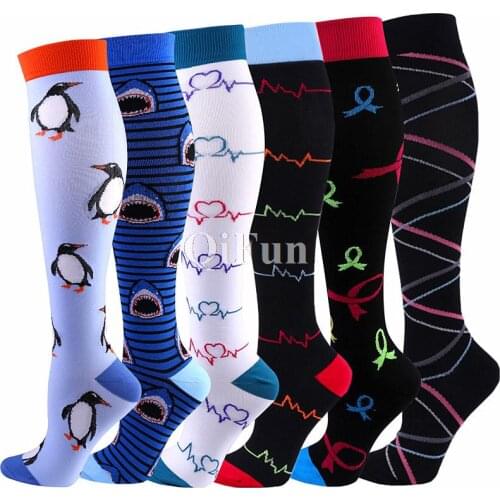 Newest Compression Socks Running Marathon Men Women Socks Nylon Leg Support Outdoor Stockings For Medical Edema Varicose Veins