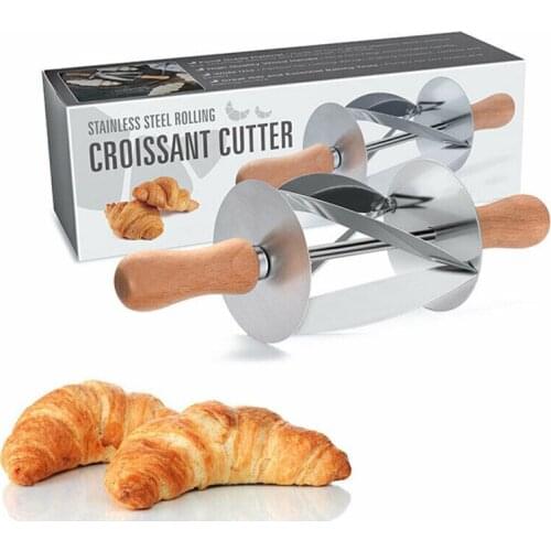 Stainless Steel Croissant Cutter Dough Making Bread Roller Baking Rolling Maker