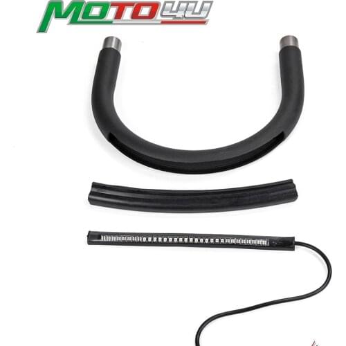 230MM Rear Seat Frame Hoop Loop with LED Brake Turn Tail Lights Cafe Racer Motorcycle Accessories Large For CC Bike For Yamaha