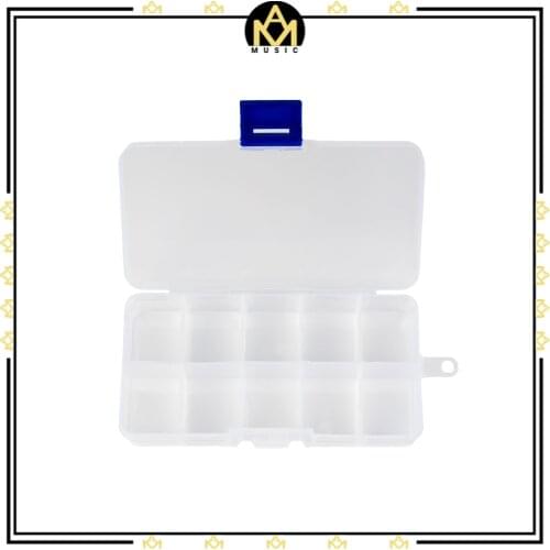 Plastic Storage Box 10 Grids Picks Dots Screws And Other Components Portable Storage Clear Containers