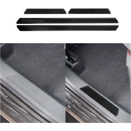 Fit For Volkswage VW Golf 8 MK8 2020 2021 Car Styling Carbon Fiber Door Sill Stickers Protective Strips Sticker