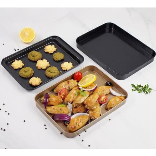 Rectangular Non-Stick Bread Cake Baking Tray Oven Carbon Steel Black Bread Kitchen Baking Tool Kitchen Gadget
