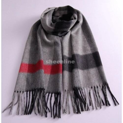 14 Colors Top Quality Unisexual Female Male Wool Shawl Classic England Grid Solid Color Long Scarf Light Winter Warm Scarf Wrap