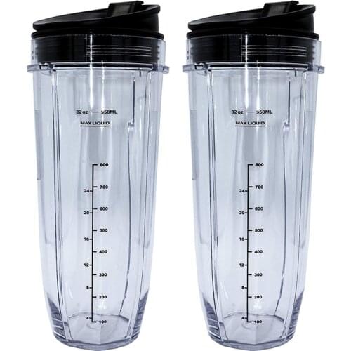 AD-32-Ounce Cup with Sealed Lid Ninja Replacement Parts and Accessories for Nutri Ninja Auto-IQ 1000W and Dual Blender