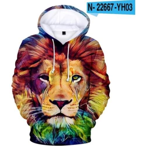 New Personality Film glory kingdom King The Lion King Simba 3D Hoodies sweatshirt Men/Women Hip hop Hoodie Long Sleevev Top