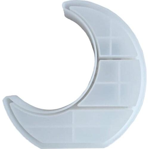U90E Moon Shaped Tray Epoxy Resin Mold Crescent Display Stand Silicone Mould DIY Crafts Jewelry Organizer Trinket Holder Mold