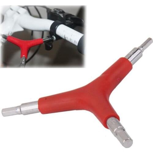 1PC Y Shape Wrench Multifunction Hexagonal Bike Y-shaped Wrench Tool 5 # Steel Cycling Bicycle Repair Tools 4mm 5mm 6mm