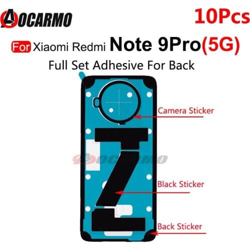 10Pcs Back Adhesive For Xiaomi Redmi Note 9 Pro 9Pro 5G Back Glass Cover Adhesive Sticker Glue Replacement Part