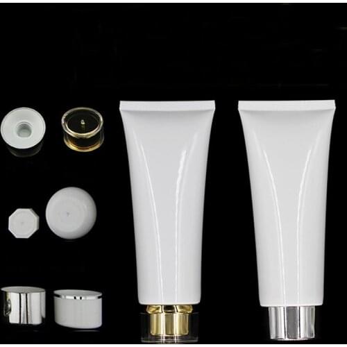 120ml white soft tube for mildy wash/butter/hand cream/mask essence/serum/medical container/ plastic tube cosmetic packing