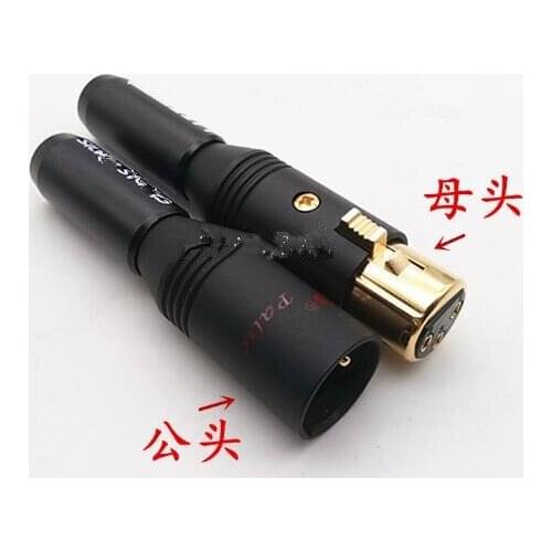 2sets High-grade gold-plated fever-grade XLR balance head Canon plug-in balance line card plug
