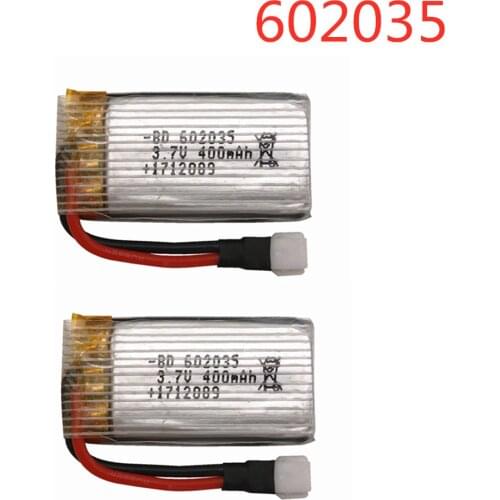2pcs/lot Original 3.7V 400mah lipo Battery For H31 H107 KY101 Spare Parts 3.7V 400mah XH plug 30C Battery