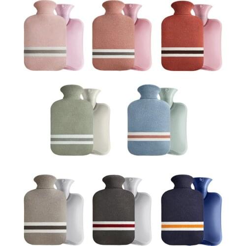 6Colors Hot Water Bag with Cloth Cover Thick PVC Silicone Rubber Irrigation Hand Feet Warmers Warm Palace Warm Bag insulation