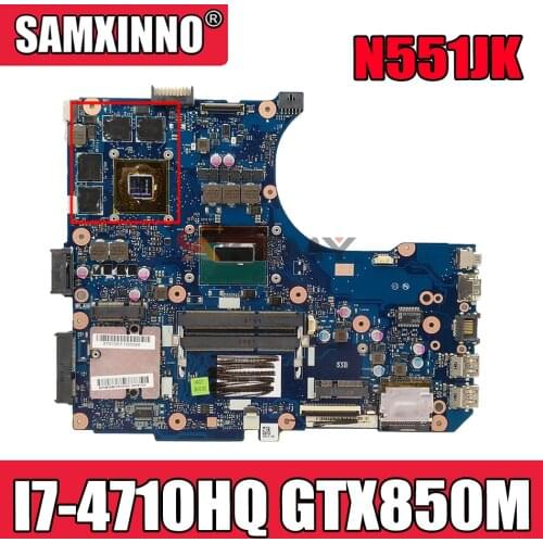 Akemy N551JK Laptop motherboard for ASUS ROG G551JK original mainboard I7-4710HQ GTX850M