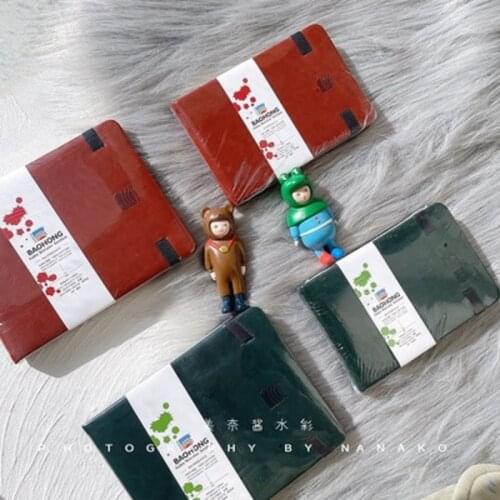 Baohong Watercolor book100% cotton 300g pure cotton скетчбук для рисования Leather Hand-painted Portable Travel Sketchbook