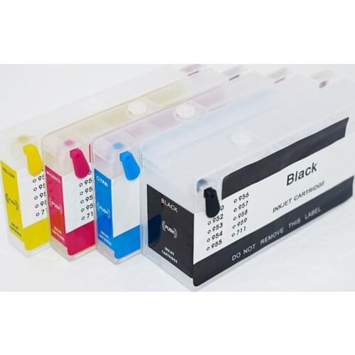 BOMA-TEAM HP711 HP711XL 711 711XL Refillable Ink Cartridge With Auto Reset Chip For HP 711 T120 T520 120 520 Designjet Plotters