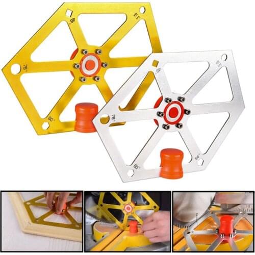 Woodworking Angle Ruler For Table Saw, Cutting Machine, Angle Adjustment Tool Aluminum Alloy Hexagon Ruler Measuring Tools