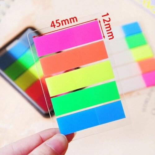 5 boxs Fluorescence Sticky Notes Memo Flags Bookmark Marker Tab Sticker