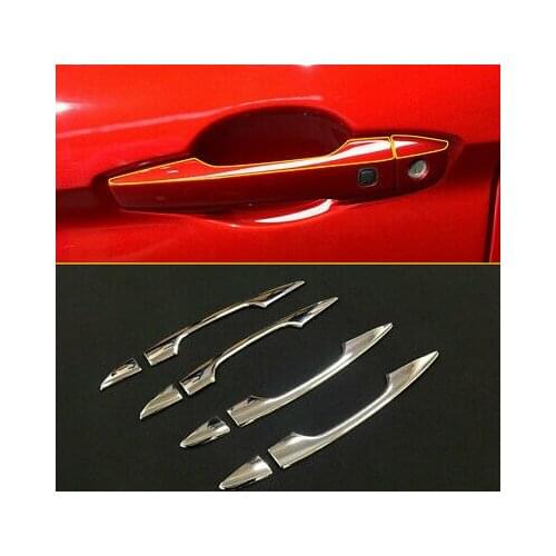 Chrome Side Door Handle Stripe Cover 4pcs For Mitsubishi Eclipse Cross 2018-2019