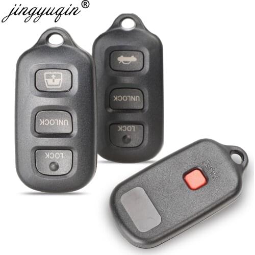 Jingyuqin Remote key Shell fob 3 Button + Panic for Toyota Sequoia 4-Runner 4Runner 2003-2008 Keyless Case Replacement