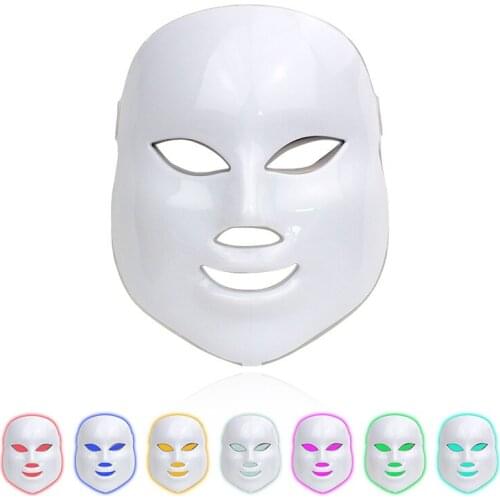 Hot Selling 7 Colors Light Photon LED Facial Mask Skin PDT Skin Rejuvenation Anti Acne Wrinkle Removal Therapy Beauty Salon