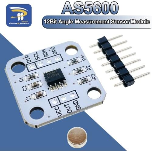 AS5600 Magnetic Encoder Magnetic Induction Angle Measurement Sensor Module IIC PWM Voltage 12Bit High Precision For Aduino