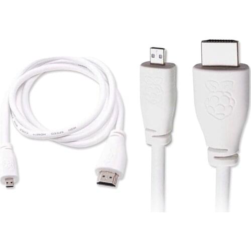 Original Raspberry Pi 4 Micro HDMI-compatible Cable 4Kp60 White Micro HDMI-compatible Cable For Raspberry Pi 4 Model B 4B