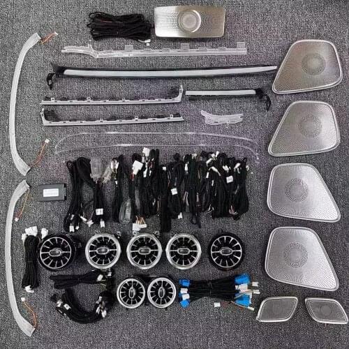 64 colors Full Set Car Outlet Ambient Light Turbine Air Vent Neon Lamp LED Light For Mercedes benz A class W118 W177 2019-21