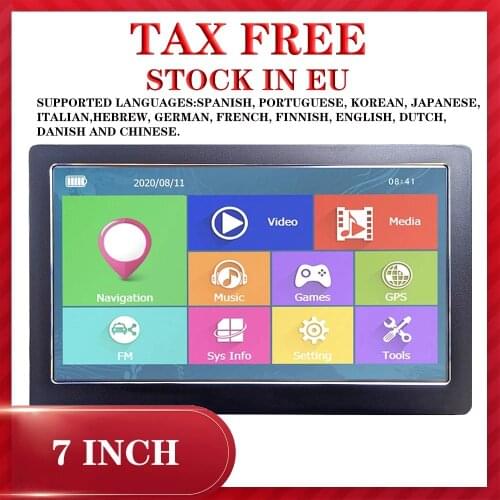 7 Inch HD GPS Portable Navigation 2021 Maps for Europe Russia Car TRUCK CAMPING Caravan Navigator Sat Nav Free Lifetime Updates