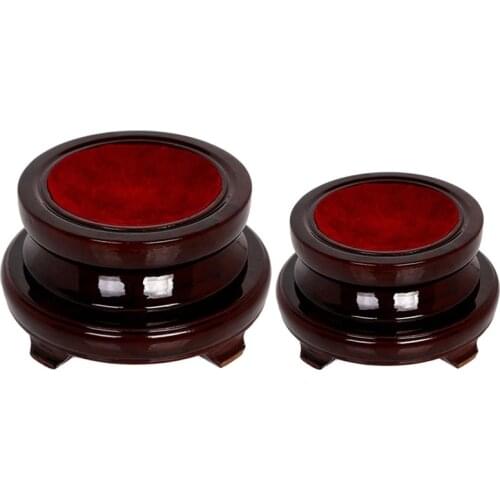 Transparent Wooden Base Stand Holder Decoration For Crystal Glass Ball Home Office Gift AUG889