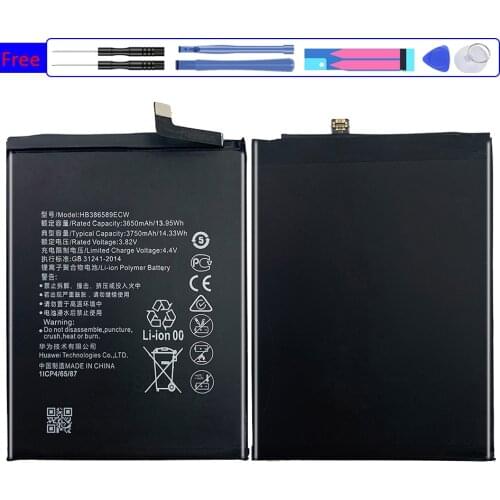Replacement Battery For Huawei P10 Plus / Honor 8X / Honor View 10 V10 /Honor View 10 Lite 3650mAh HB386589ECW with Track Code