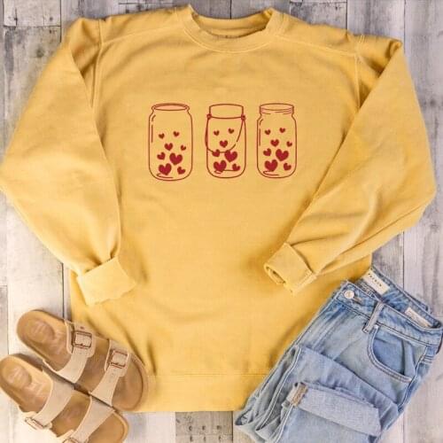 Valentines Day gift Heart Sweatshirt Casual Graphic Tumblr Valentine Heart young Hipster Grunge Hoodies Trendy art Jumper