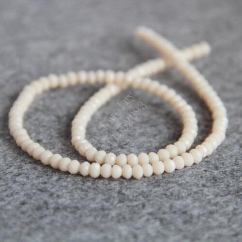 T8222 Charming 3X4mm Faceted white AB+ colorful glass Crystal beads!Fit For Making Bracelet&Necklace DIY Jewelry wholesale