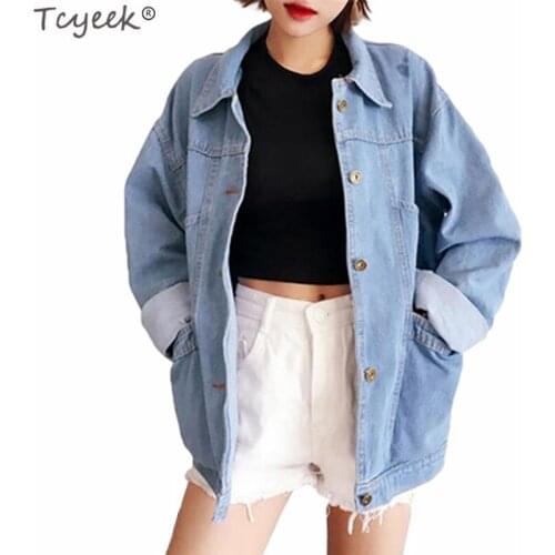 Женские джинсовые куртки Tcyeek China At AliExpress