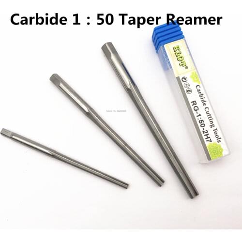KLOT HRC50 Solid Carbide Chucking Hand 1:50 Taper Reamer 2 2.5 3 4 5 6 8 10 12mm H7 Straight Flute