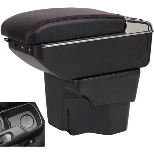 Armrest Box For Kia Rio 3 2011-2016 Armrest Car central Storage Container For Rio 3 PU Leather