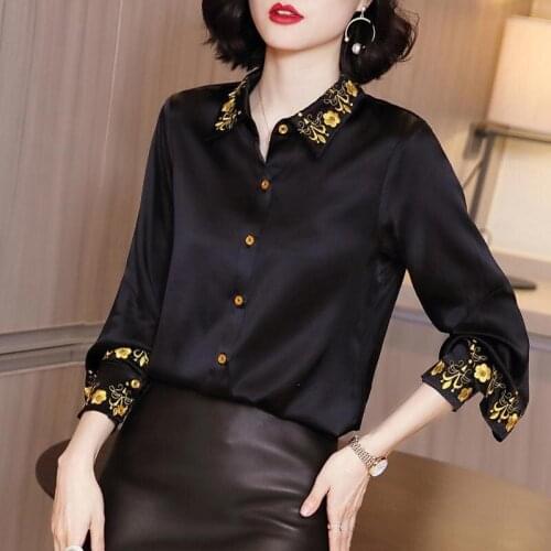 Women Spring Autumn Style Blouses Shirts Lady Casual Long Sleeve Turn-down Collar Embroidery Blusas Tops DD8851