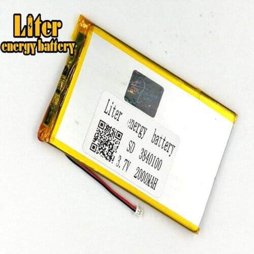 1.25MM 2pin connector 3840100 3.7V 2000mah Lithium Polymer Battery for Medical equipment, beauty equipment