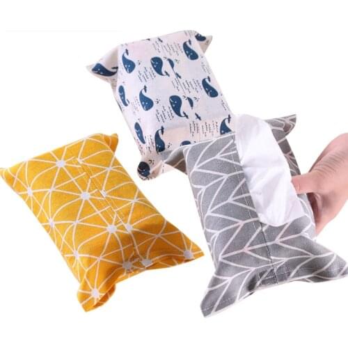 1PCs Fabric Tissue Box Cartoon Animal Napkin Holder Pumping Napkin Cover Paper Boxes Kitchen Car Toilet Tissue Case Container