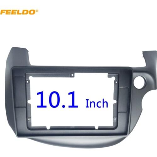 FEELDO Car Stereo Audio 2Din Fascia Frame for Honda Fit 08-13 ( RHD ) 10.1" Big Screen CD/DVD Player Face Dash Mount Trim Kit