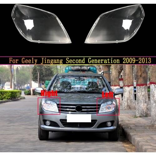 Car Transparent Lampshade Lamp Shell Front Headlamp Glass Headlight Cover For Geely Jingang second generation 2009~2013