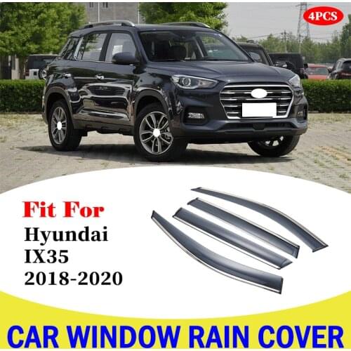 Car Window Deflectors Rain Shield For Hyundai IX35 2018-2020 Car Wind Deflector Guard Vent Sun Visor Cover Styling Accessories
