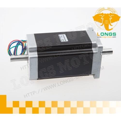 1pcs Nema 34 Dual shaft stepper motor 1600 oz.in CNC-- longs motor